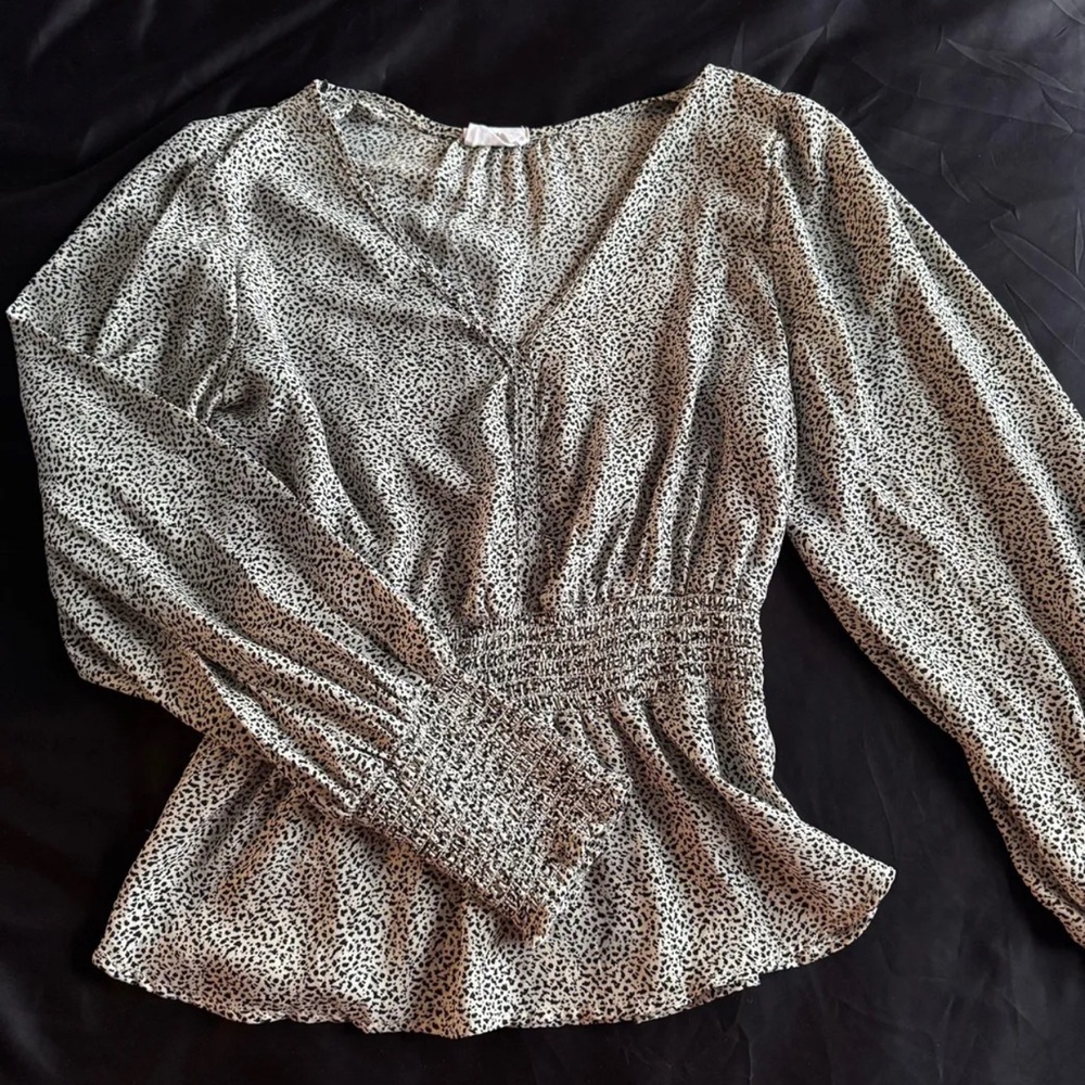 Black and White Speckled Top